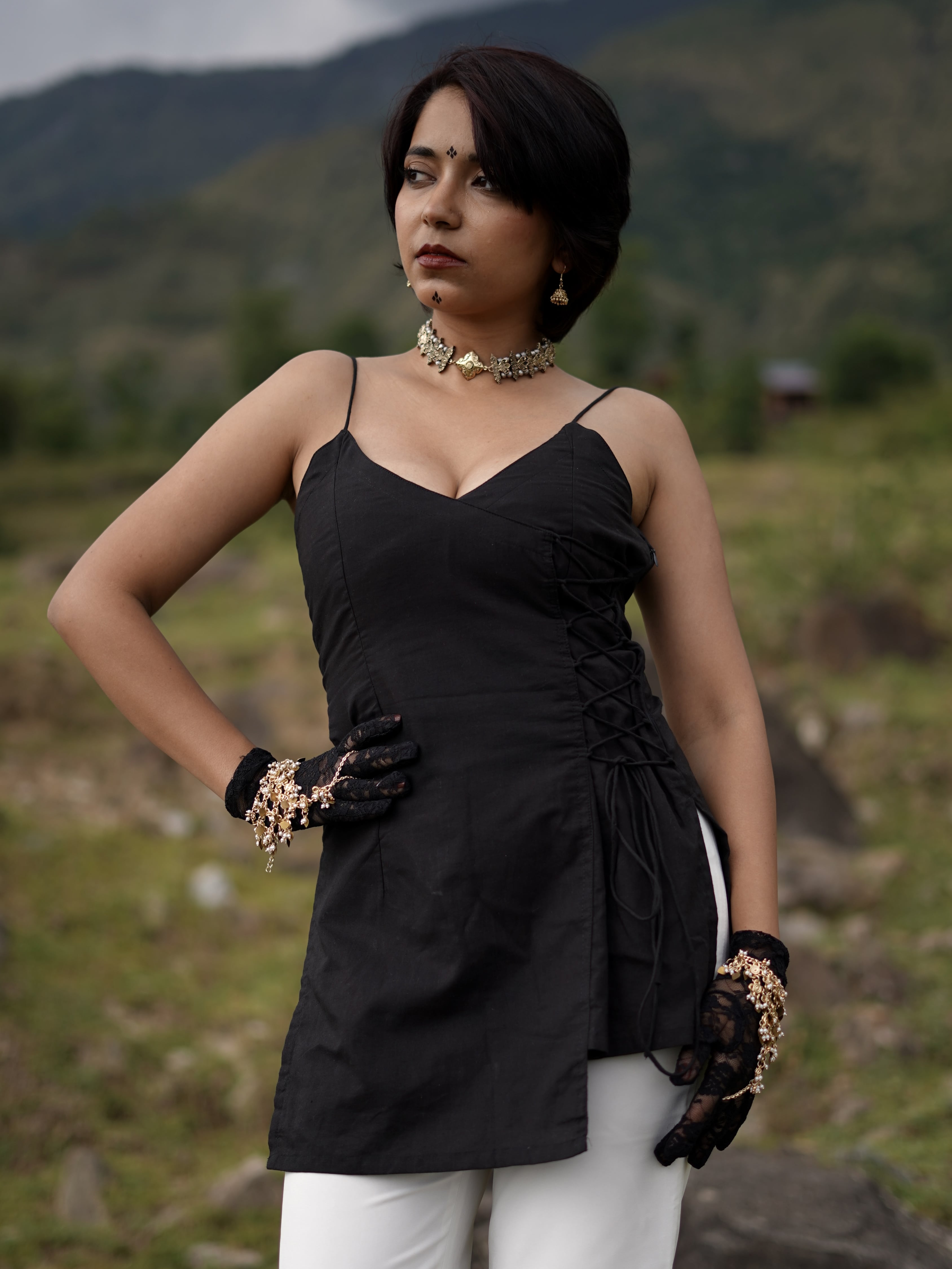 Kaala Jaadu Corset Laced Side Tie Kurti