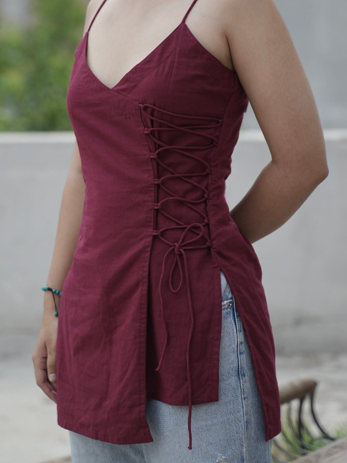 Kaala Jaadu Corset Laced Side Tie Kurti