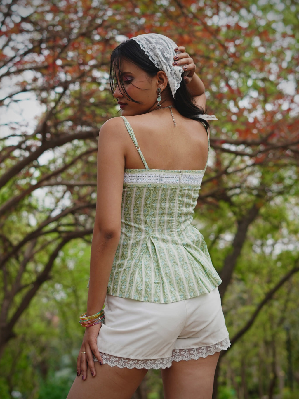 Matcha Malang Pleated Cami Kurti